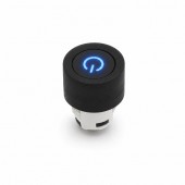 ALX-6D081 INTRERUPATOR PUSH ILUMINAT ALBASTRU 4 CONTACTE 12,5MM CU MEMBRANA CAUCIUC