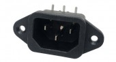 IEC-A-4 CONECTOR ALIMENTARE AC SOCLU TATA 10A 250VAC C14(E) THT